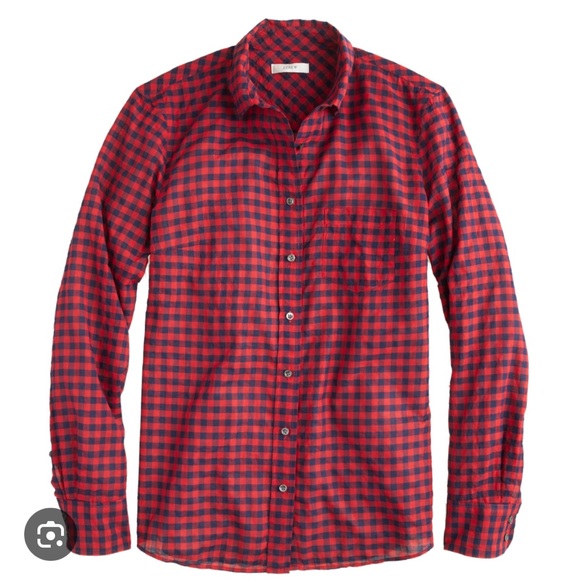 J. Crew Crinkly Boy Shirt in Gingham - Picture 2 of 4